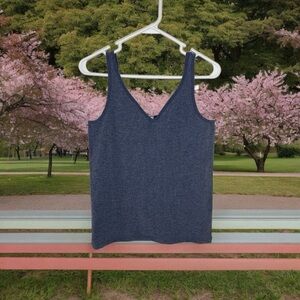 E By Eloise Anthropologie Womens Large Blue Stretch Tank Top - New Without Tags